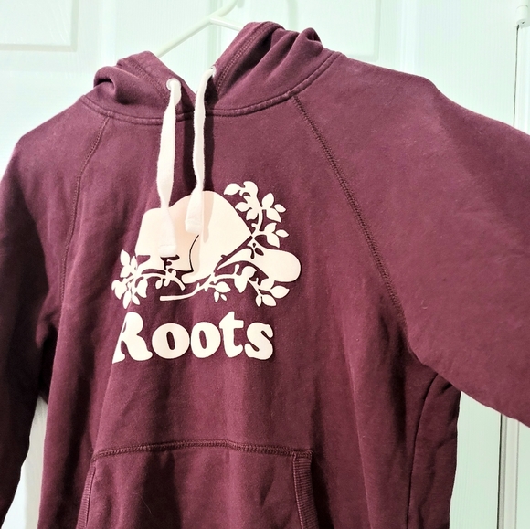 Roots Women's Hooded Sweatshirt Classic Burgundy Size M - Picture 5 of 13
